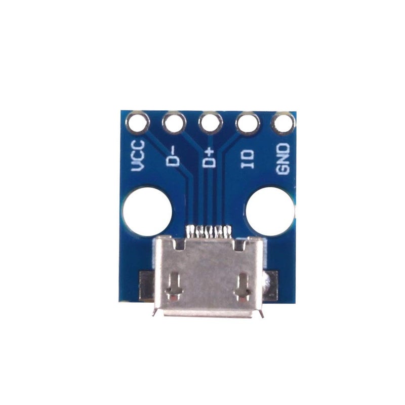 MELIFE 10pcs Female Micro USB to DIP 5-Pin Pinboard, 2.54mm Micro USB Type Interface Power Adapter Board 5V Breakout Module - Image 5